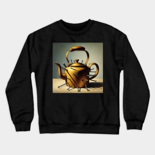 The Iron Brew: A Surreal Steep in Time Crewneck Sweatshirt